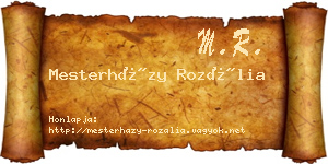 Mesterházy Rozália névjegykártya