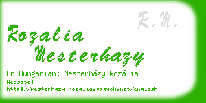 rozalia mesterhazy business card