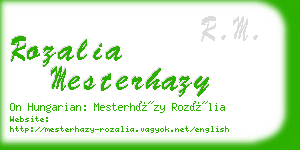 rozalia mesterhazy business card